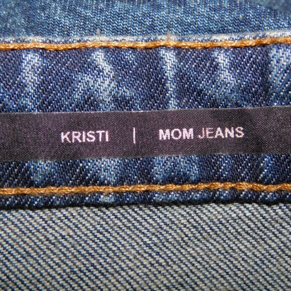 Buffalo David Bitton  27 Dark Stone Wash Distressed KRISTI Mom Jeans High Rise - Picture 6 of 13